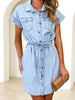 Denimo™ - Casual Denim Button Front Dress with Waist Belt [Last Day Discount]