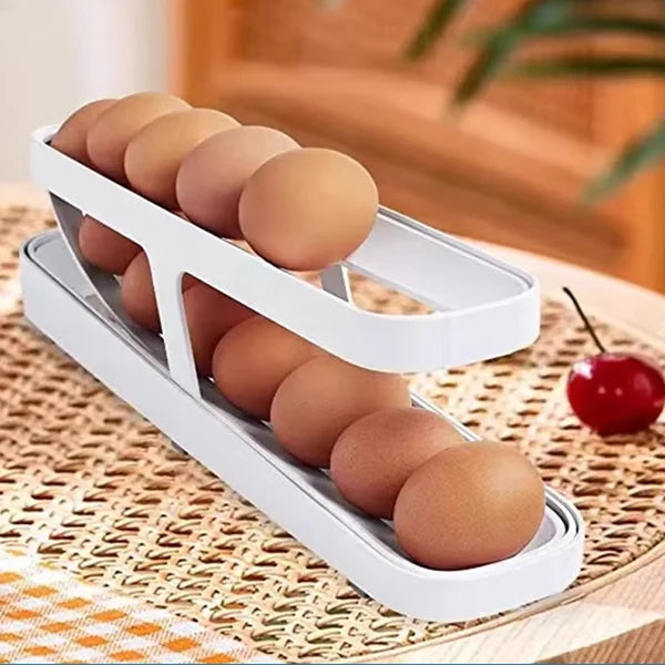 EggRack™ - Automatic Roll-Up Egg Dispenser with Double Layer 