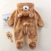 Cuddly hooded romper for children 