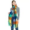 Cheerful cashmere winter scarf