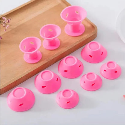 Silicone heat -free curlers