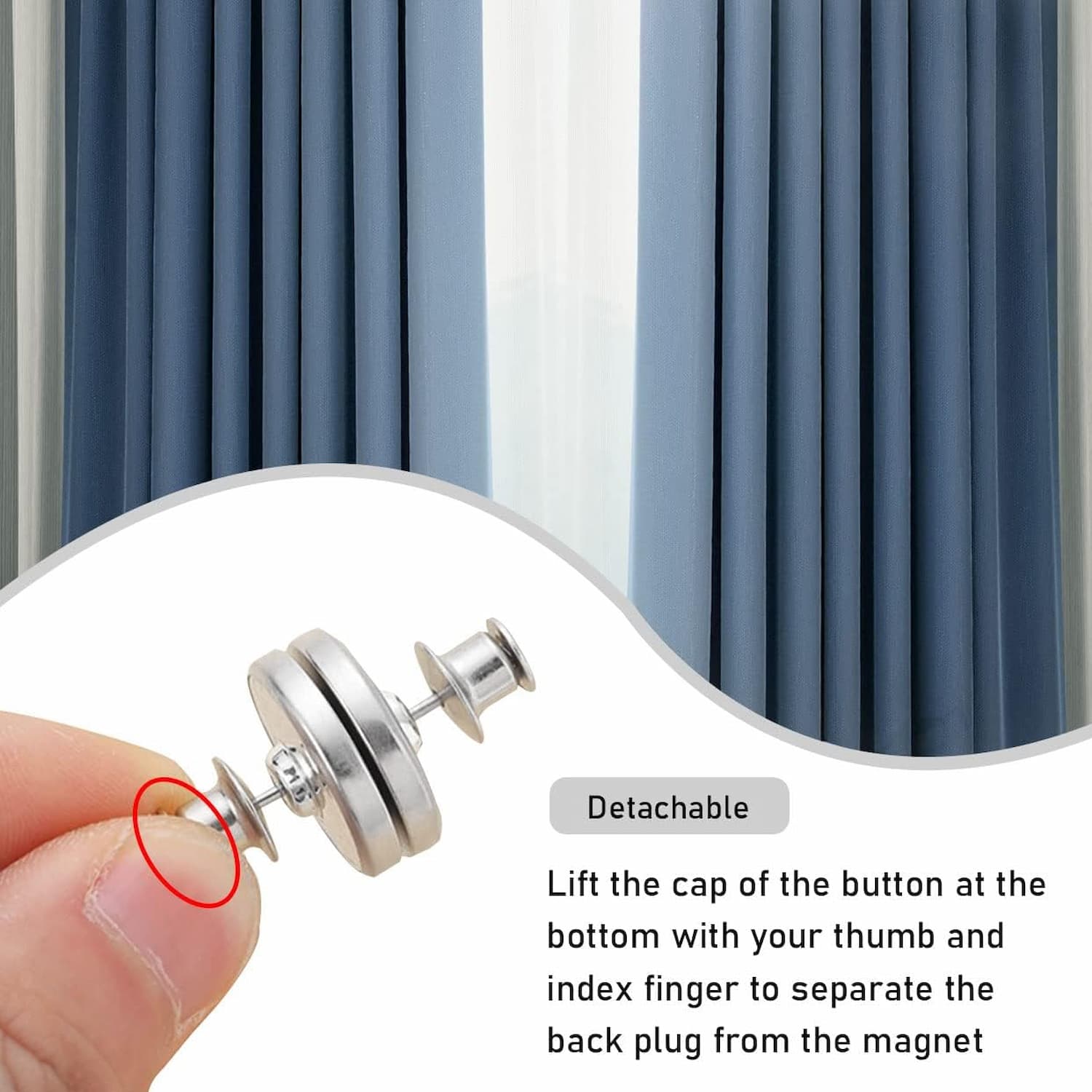 CurtainBuster™ - Magnetic Curtain Clips - Keep your curtains perfectly in place! [Last Day Discount]