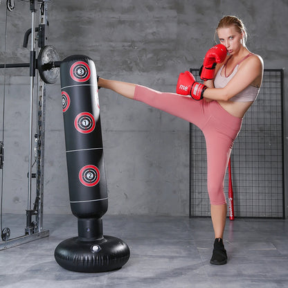 Inflatable punching bag