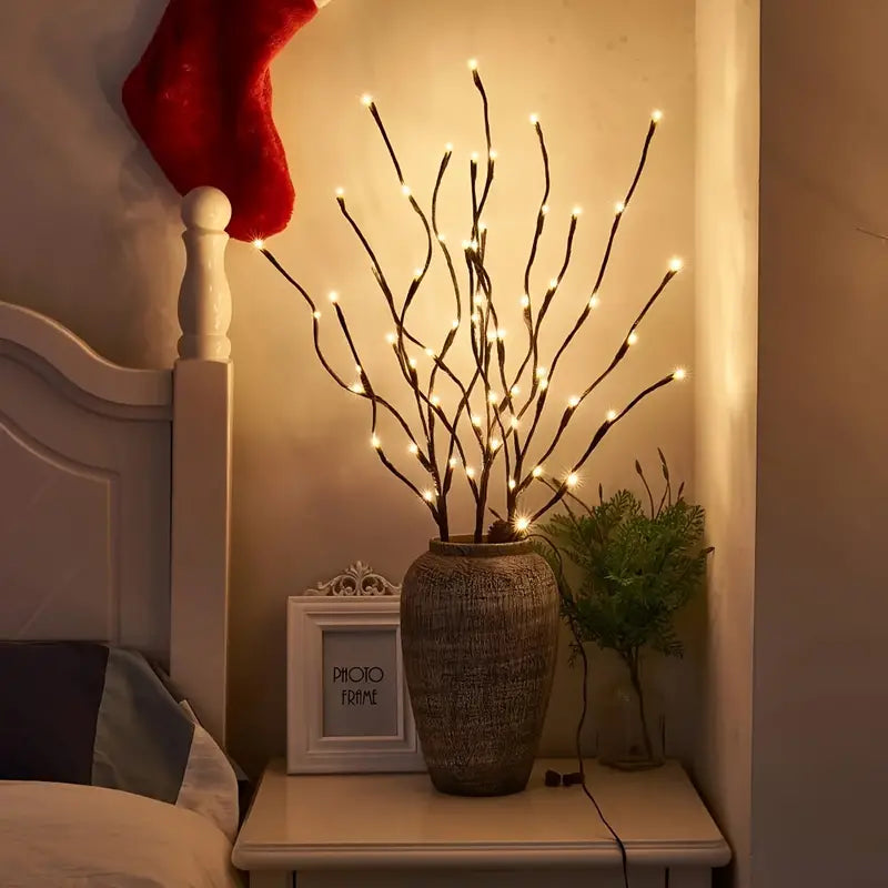 LED illuminated branches for vases