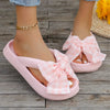 Alyssa - Chic comfortable checked slippers with bow knot [Last day discount]