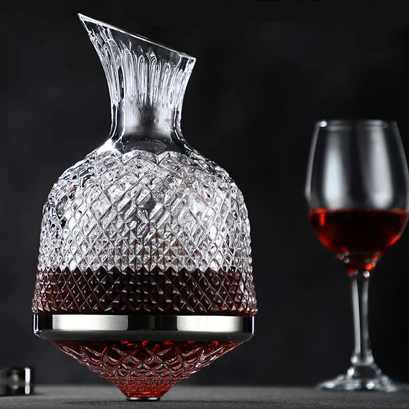 WhirlWine™ - 360° Rotating Crystal Wine Decanter [Last Day Discount]