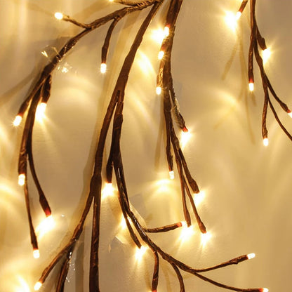 Solar-powered wall decor light chain