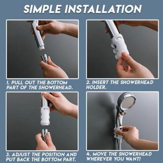 ShowerHolder - Punch-free shower head holder