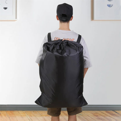 Waterproof hard-wearing backpack laundry bag