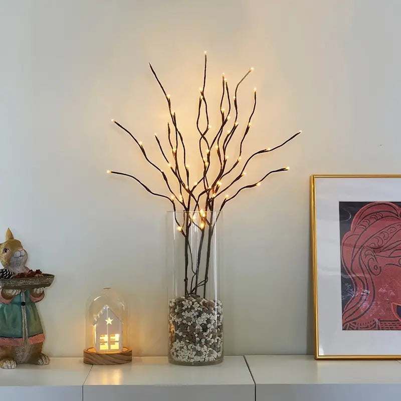 LED illuminated branches for vases