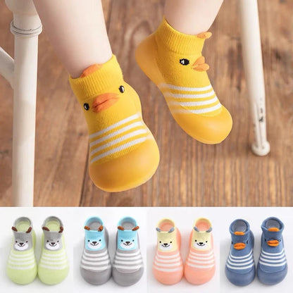 Non -slip baby socks with animal patterns