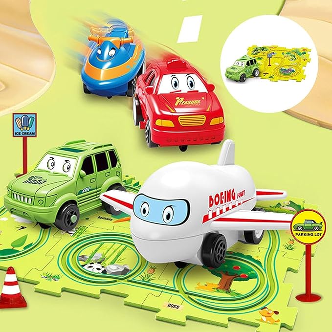 PuzzleRacer™ - Children's Car Track Set [Last Day Discount]