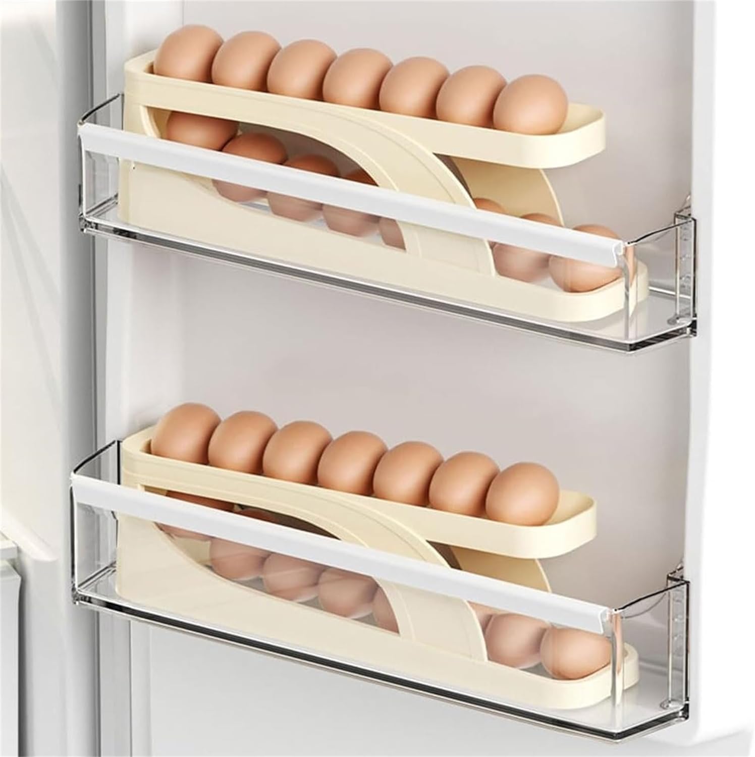 EggRack™ - Automatic Roll-Up Egg Dispenser with Double Layer 