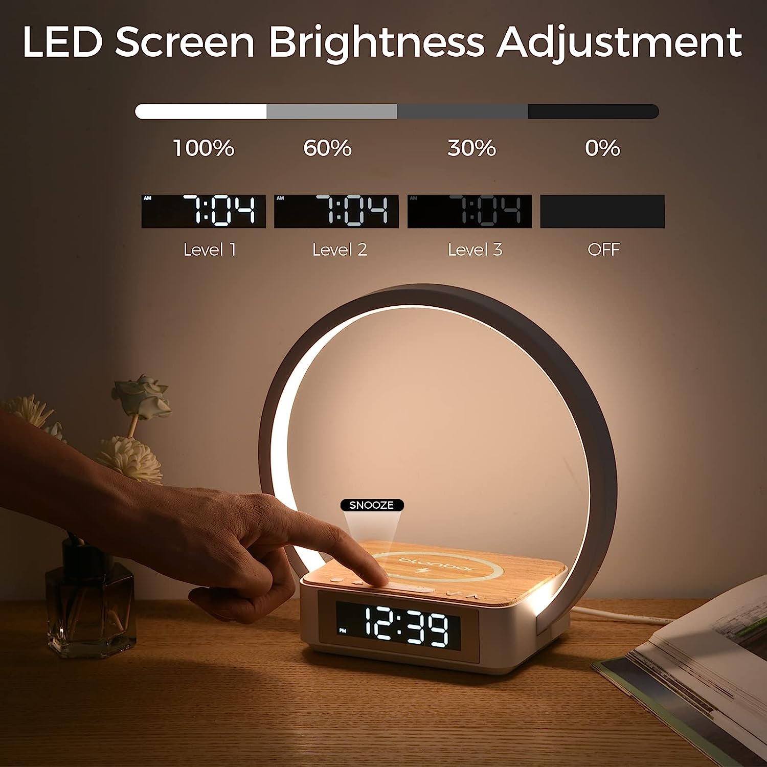 GlowCharge™ - LED Wireless Phone Charger Desk Lamps With Alarm Clock [Last Day Discount]