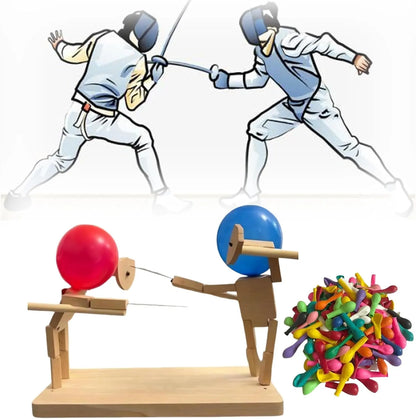 Popstrike Warriors | Handmade balloon heads wood fighting dolls