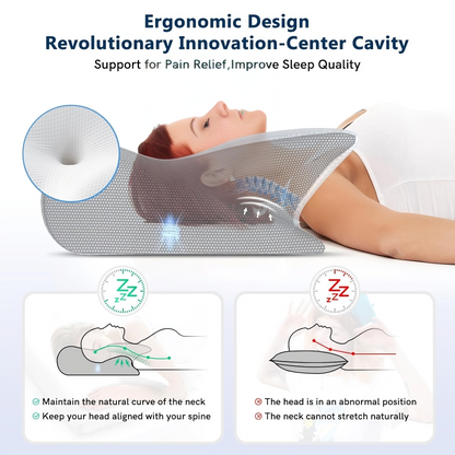 Orthopedic neck pillow made of memory foam