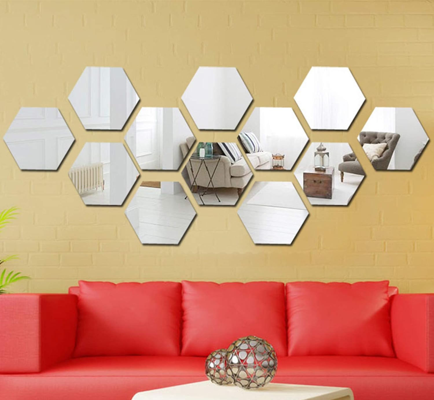 LustrousArt | Acrylic Mirror Wall Stickers 12pcs [Last Day Discount]