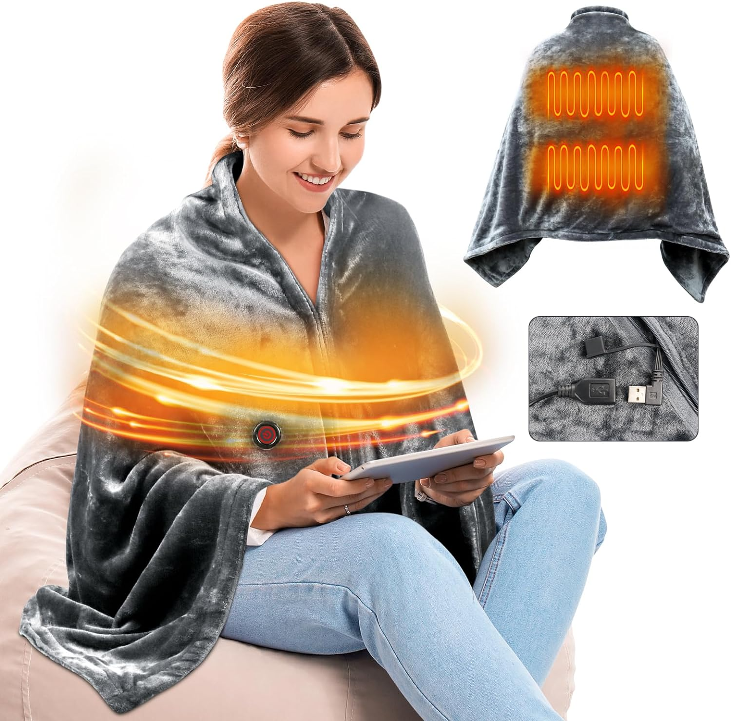 SnuggleHeat™ - Heat Blanket Hoodie [Last Day Discount] 