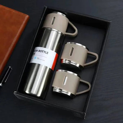 Thermal travel bottle & cup set