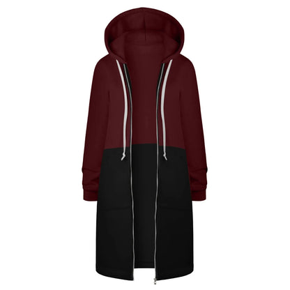 Long hooded jacket