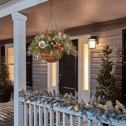 Christmas hanging basket