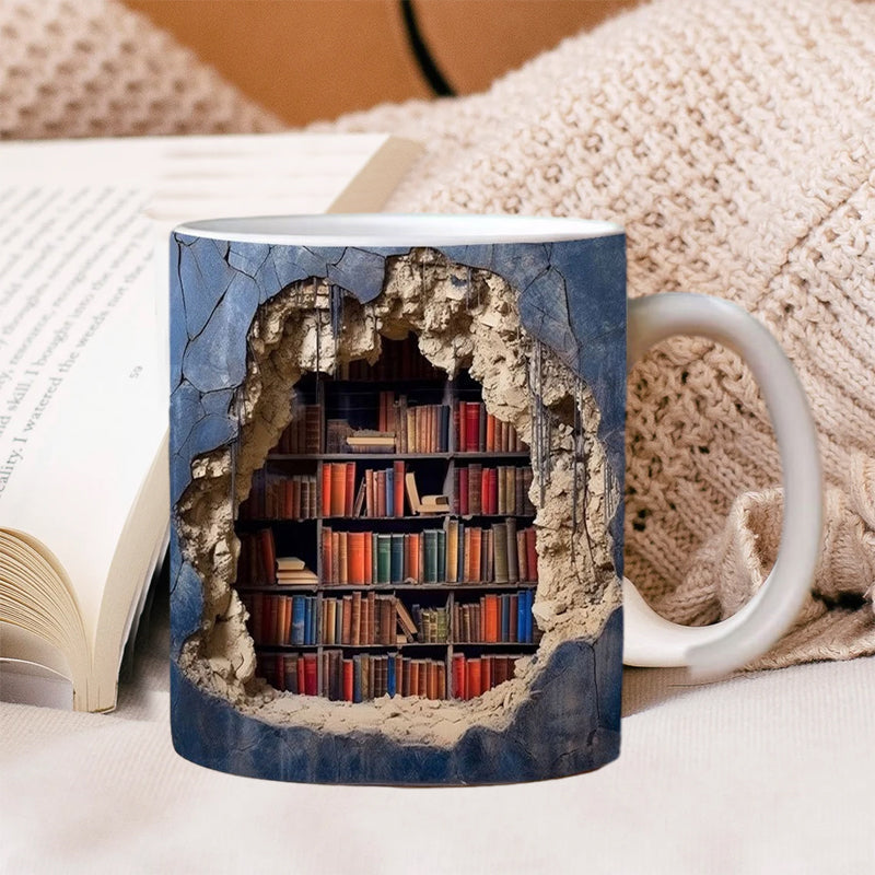 ArtisticSip™ - 3D Bookshelf Mug [Last Day Discount]