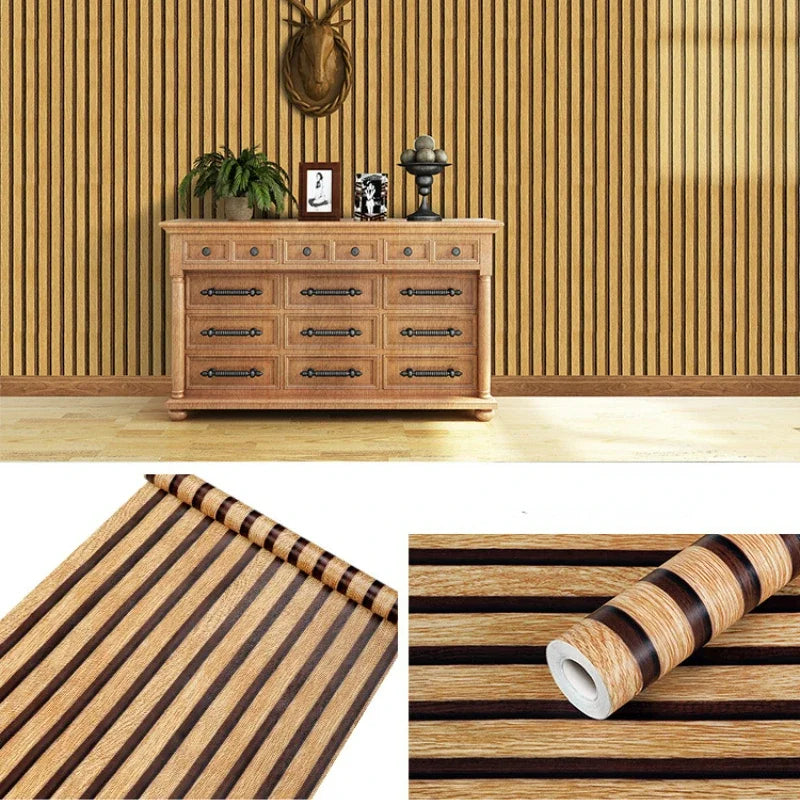 RetroWallpaper™ - 3D Effect Oak Wood Wallpaper - Give your walls a retro touch! [Last day discount]