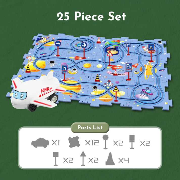 PuzzleRacer™ - Children's Car Track Set [Last Day Discount]