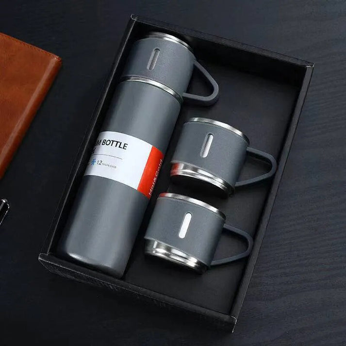 Thermal travel bottle & cup set