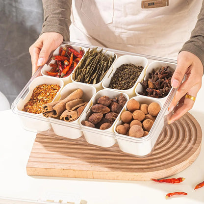 8-compartments of grocery storage box