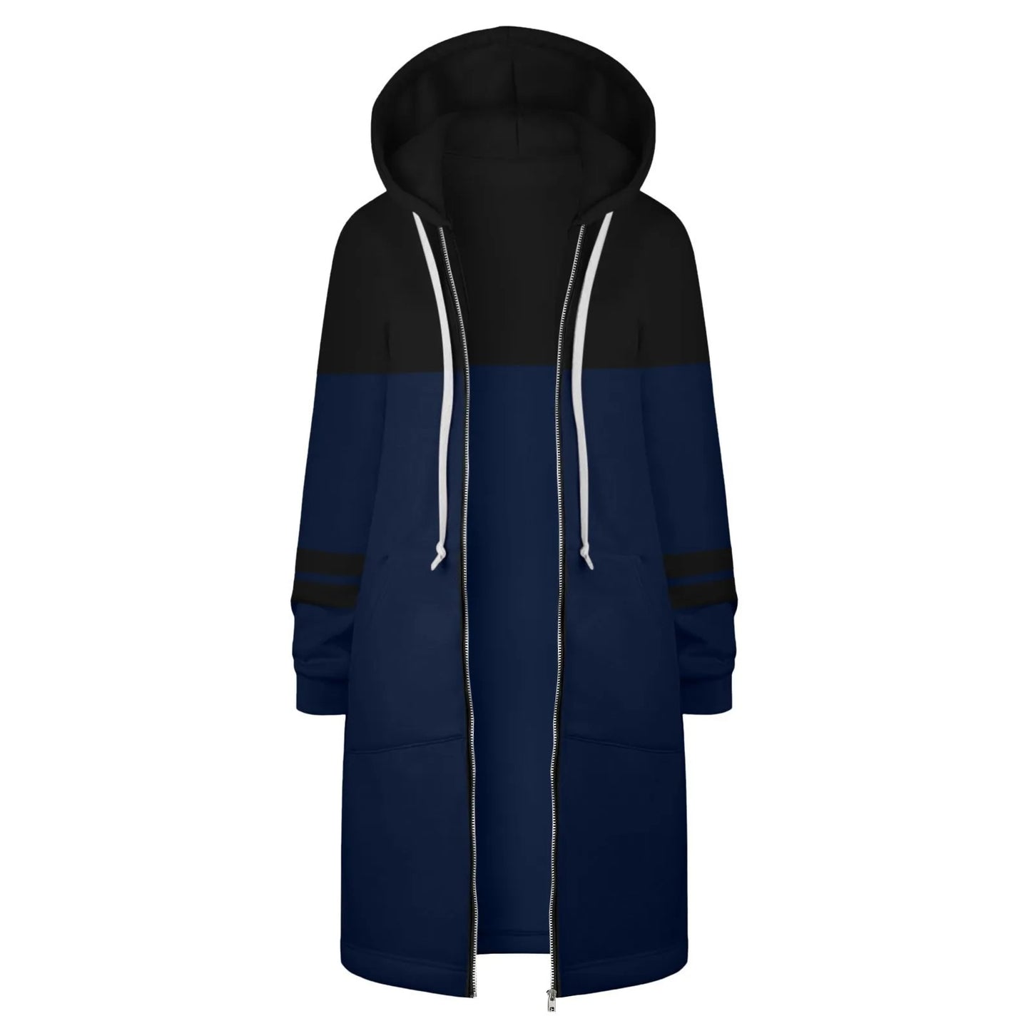 Long hooded jacket