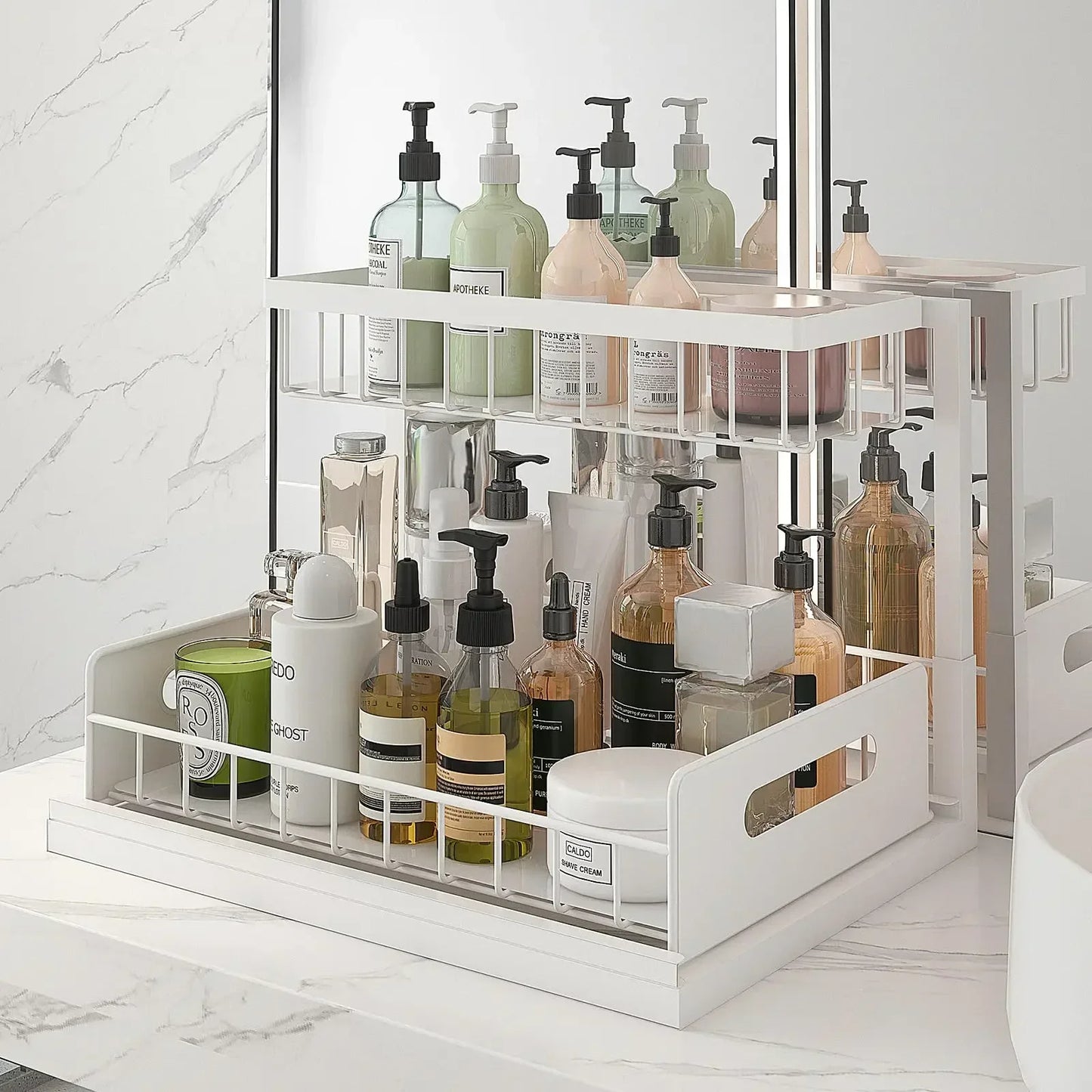 Removable, pull -out kitchen cabinet shelf