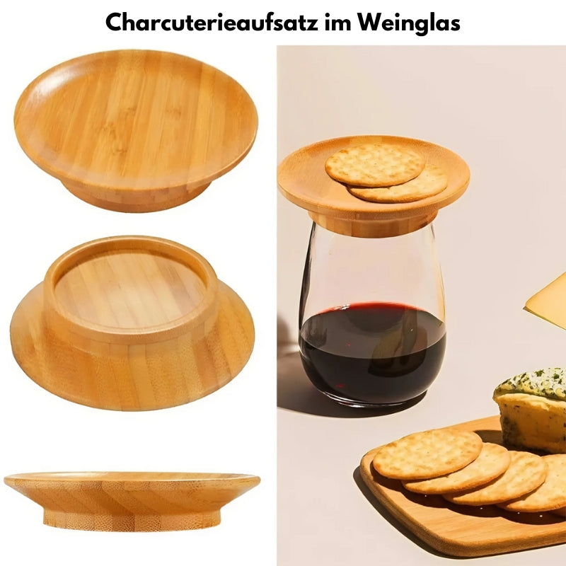 Bamboo coasters for wine glasses