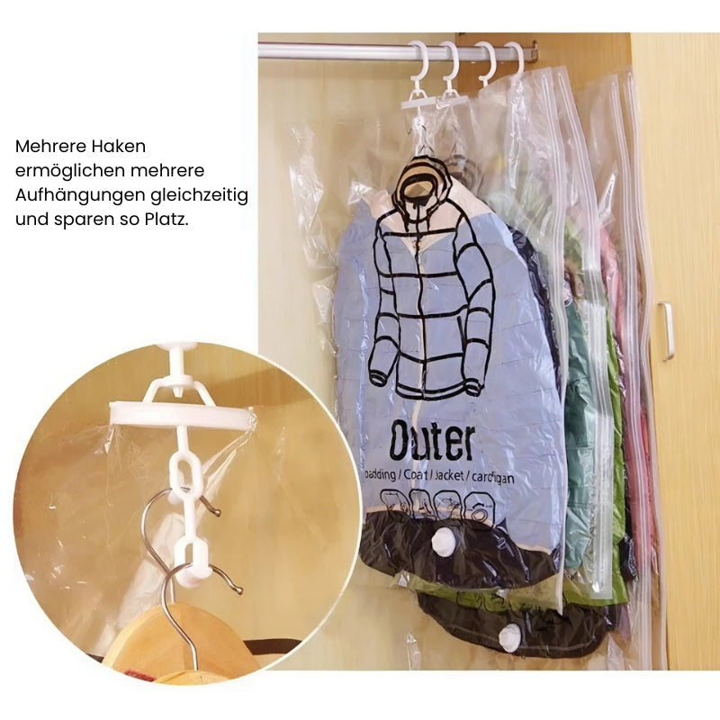 KleiderMappe - Durable Vacuum Storage Bags with Hanger and Pump (Last Day Discount)