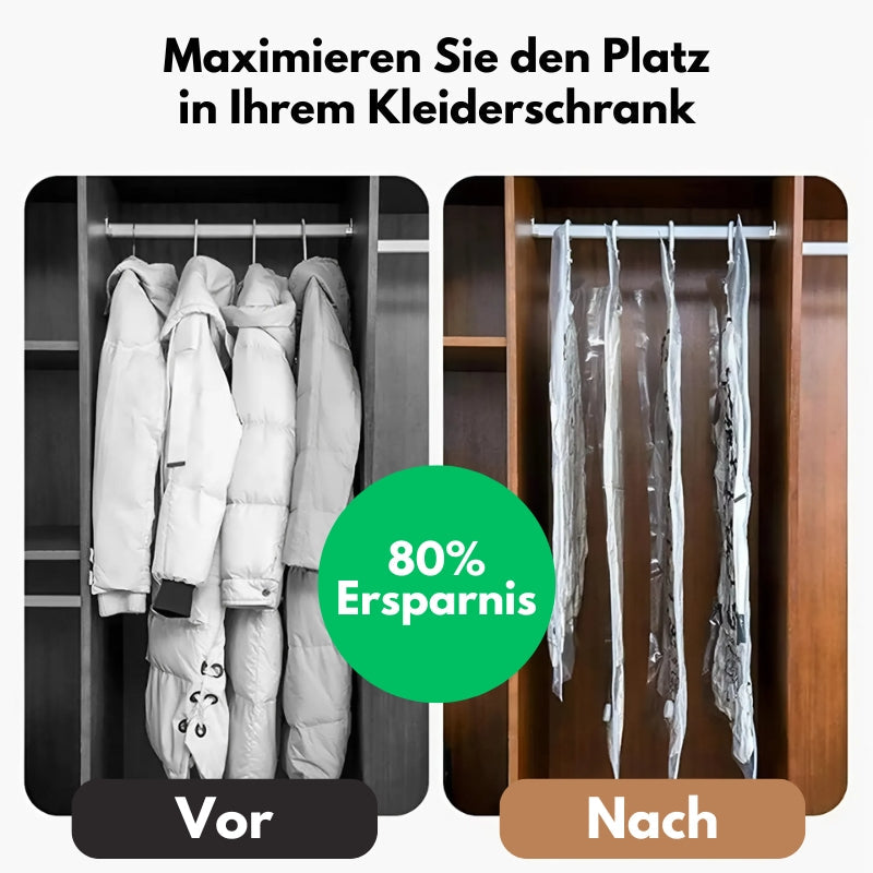 KleiderMappe - Durable Vacuum Storage Bags with Hanger and Pump (Last Day Discount)