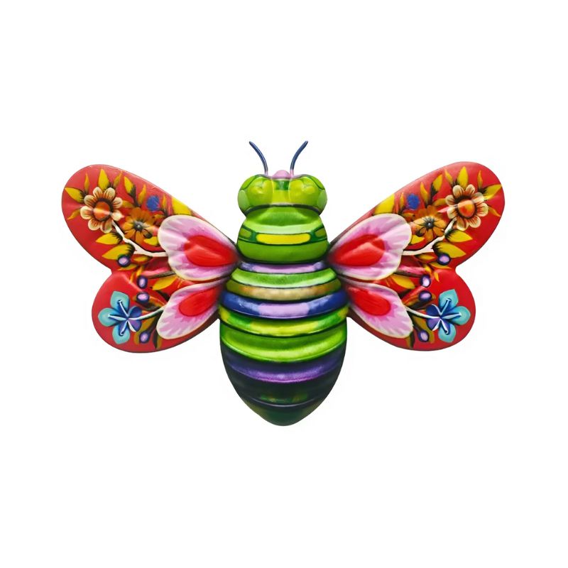 1+1 Free | Charming hand-painted bee wall art for garden decoration