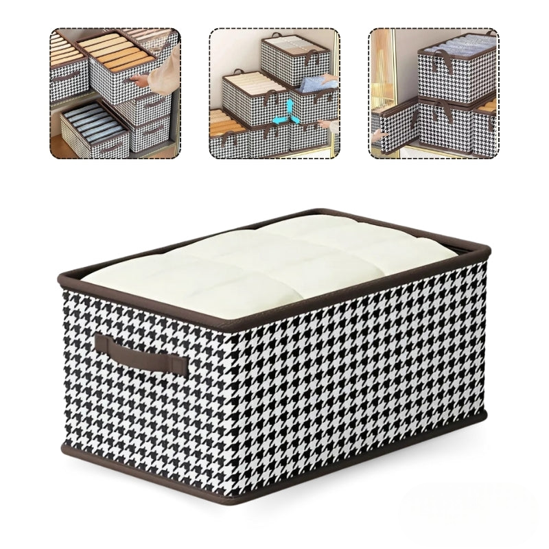 Closet Cleaner - Foldable Clothes Storage Box with Lid - Set of 3 (Last Day Discount)