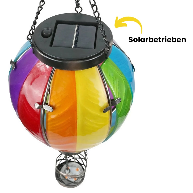 Solar Lanterns - Hot Air Balloon with Flame Effect