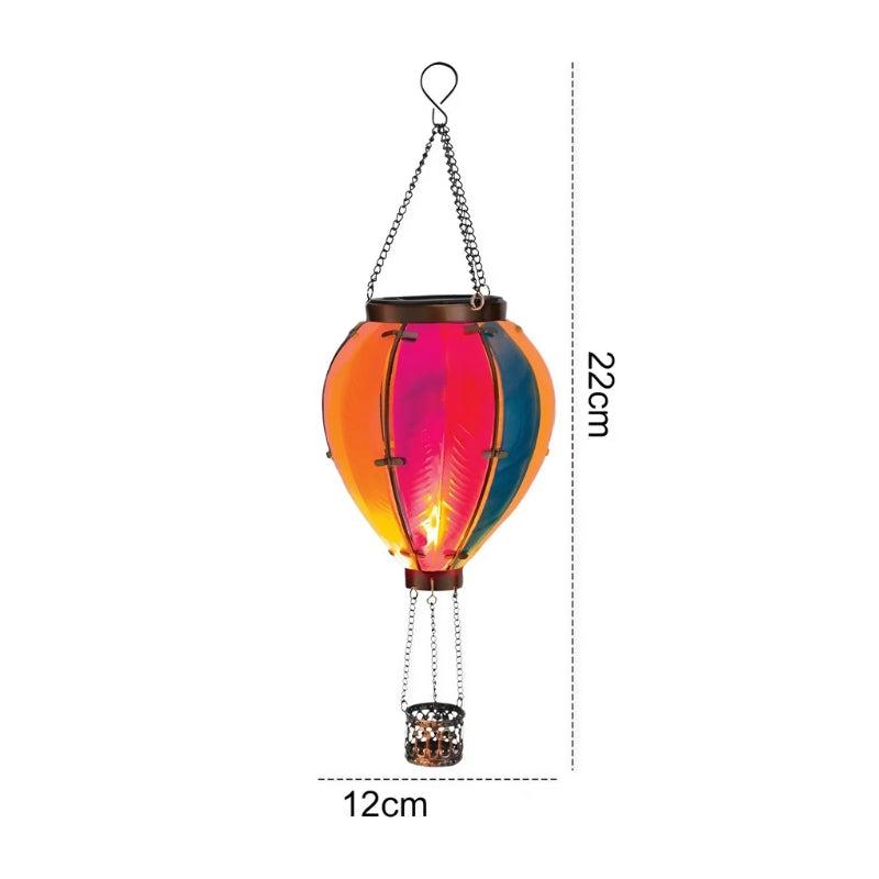 Solar Lanterns - Hot Air Balloon with Flame Effect