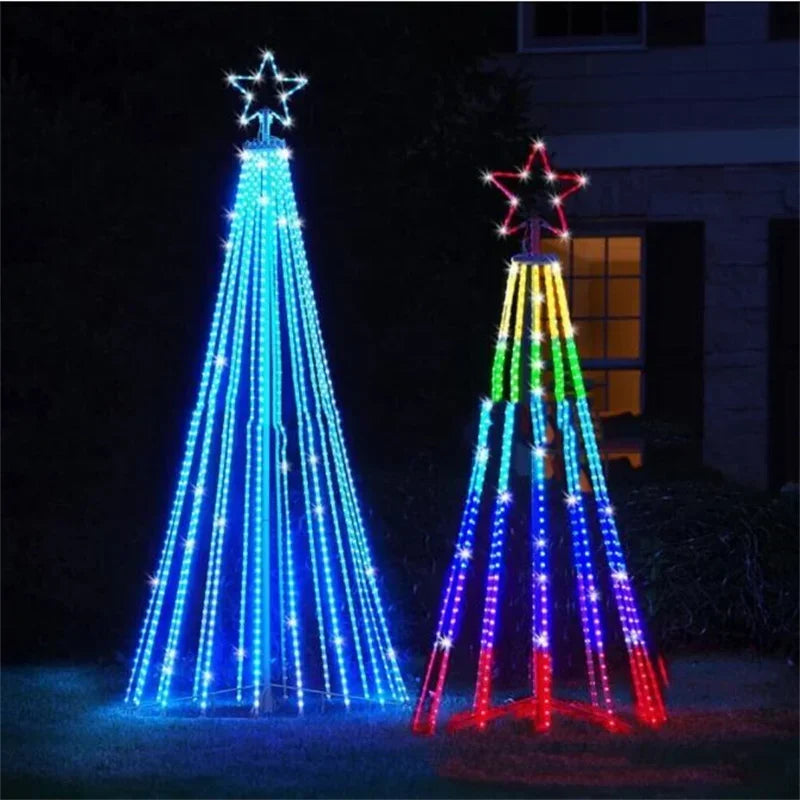 Multicolor LED Christmas trees