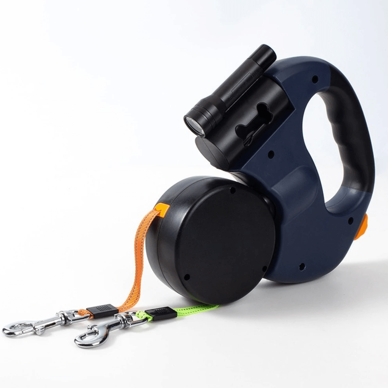 DoppelHund - Double dog leash with flashlight to wrap around 