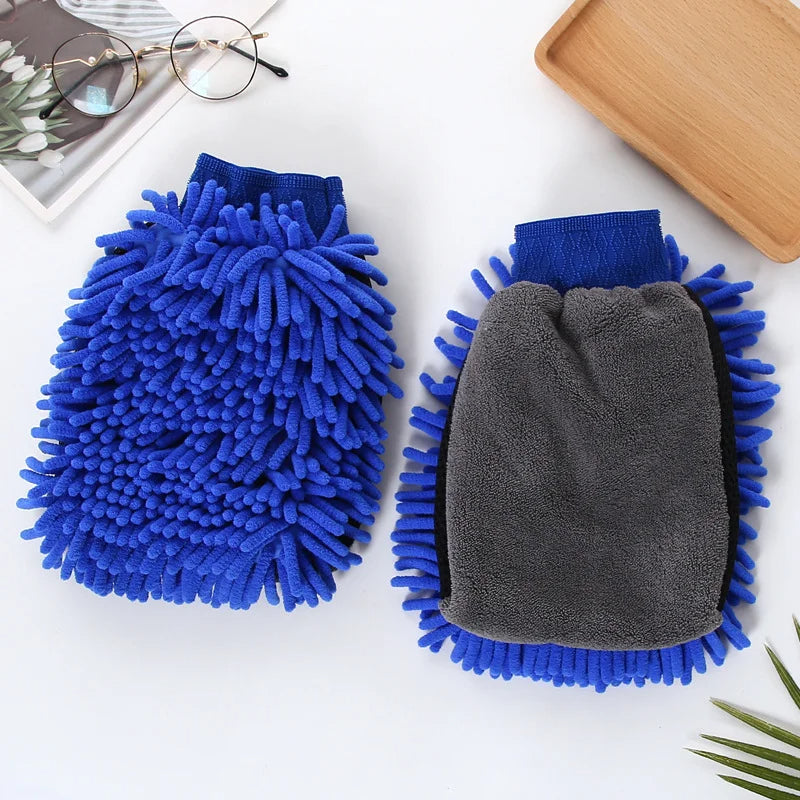 AutoCare™ - Double-Sided Microfiber Wash Mitt Set