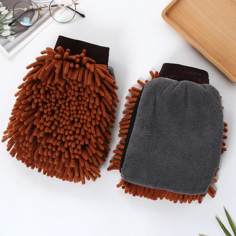 AutoCare™ - Double-Sided Microfiber Wash Mitt Set