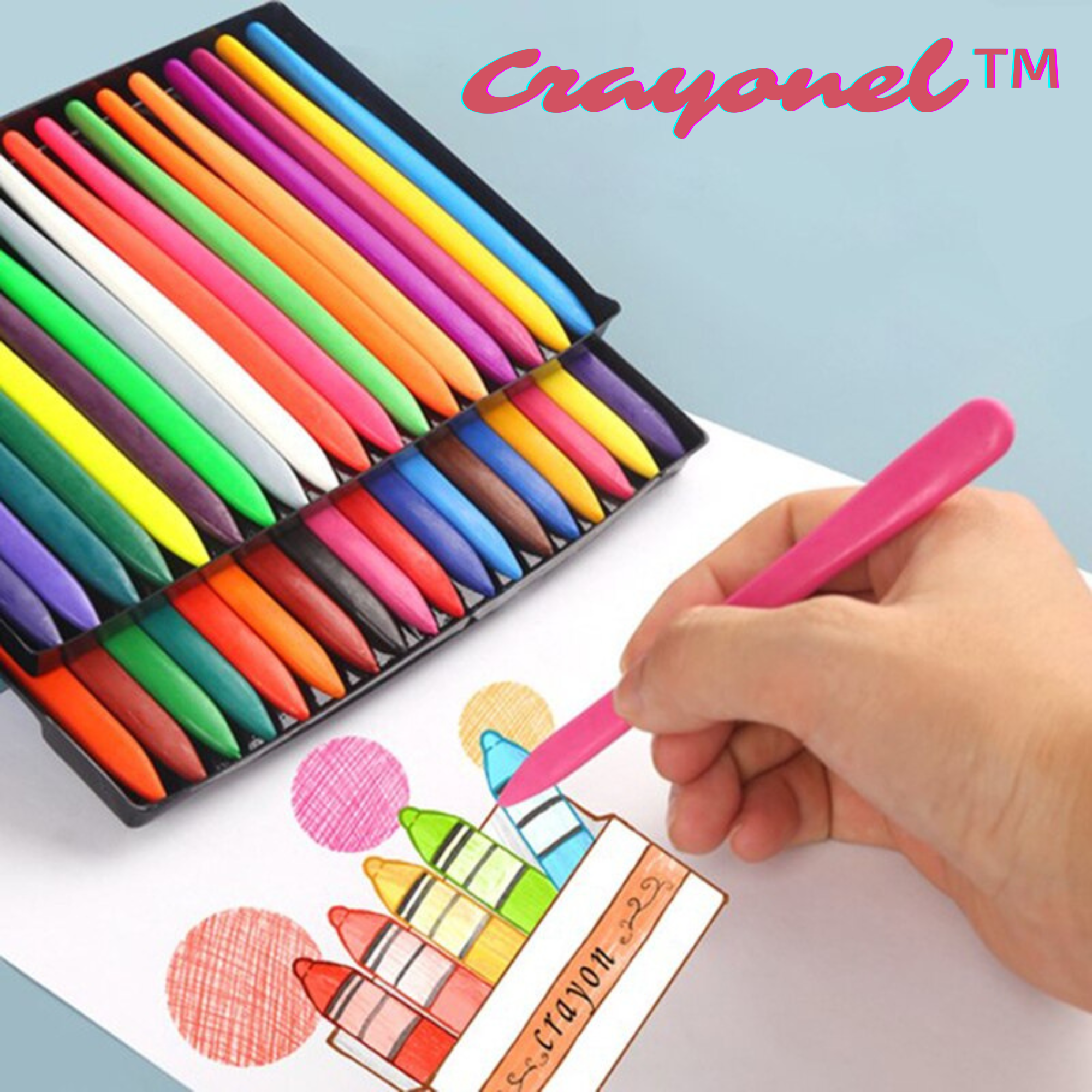 Crayonel - 36 colors triangular colored pencils