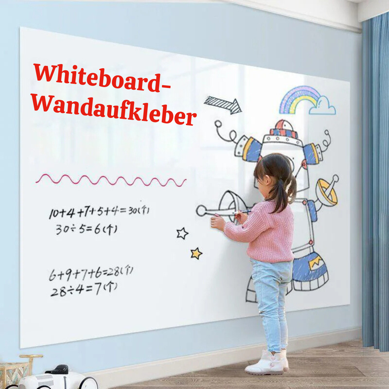 Whiteboard wall sticker