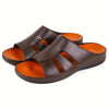 Aniek - Men's open slide with PU leather top