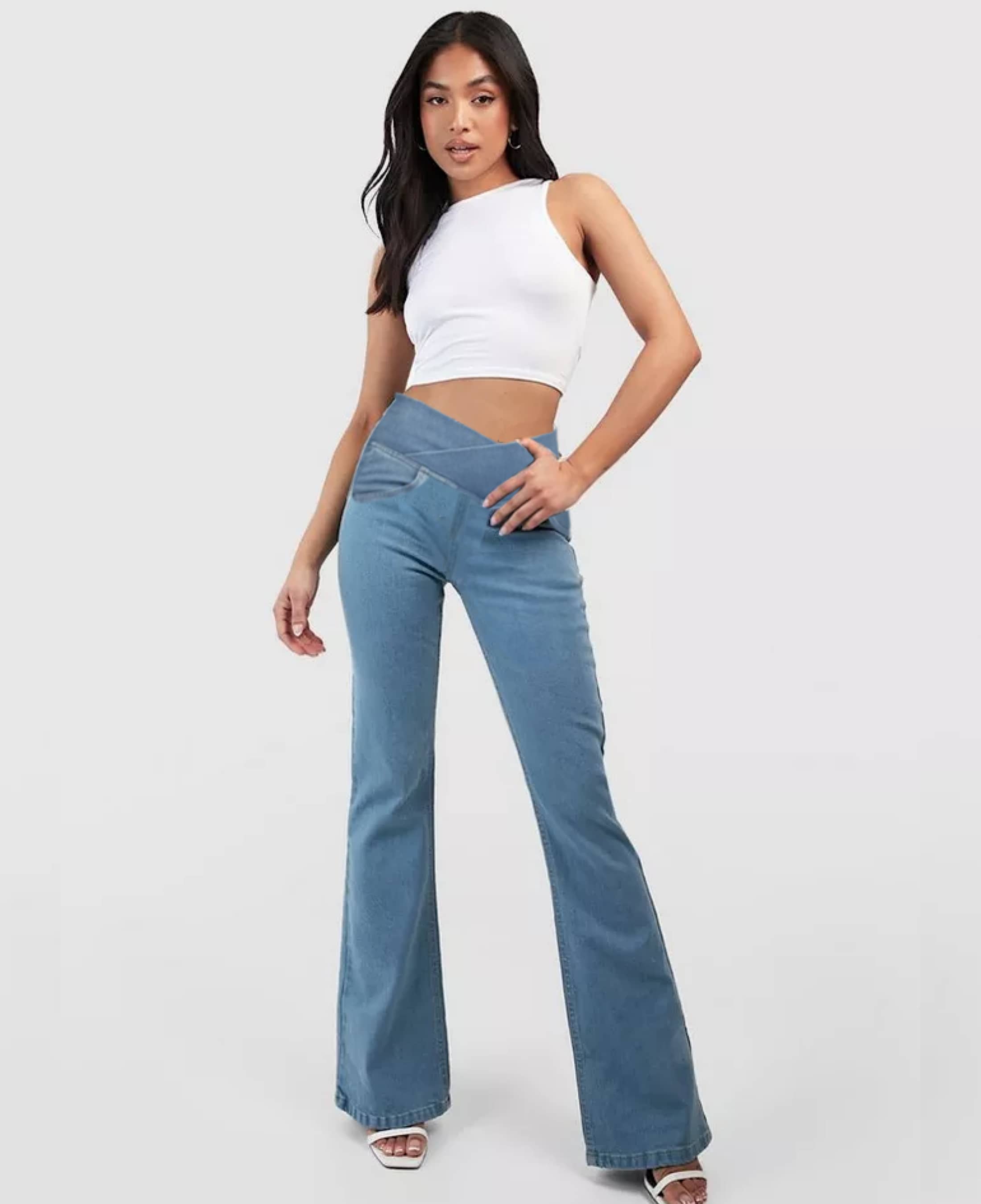 Beatrice™ - High Waist Crossover Jeans [Last Day Discount]