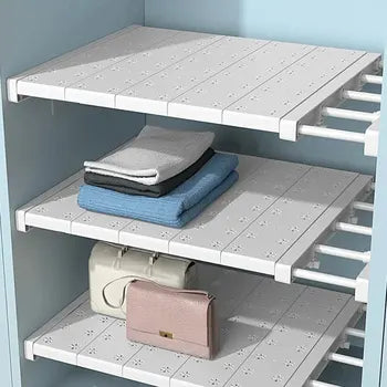 Storage shelf - Expandable storage shelf Space-saving clamping shelf