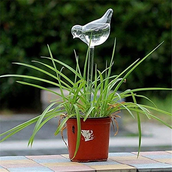 (2+2 Free) PlantCare™ - Beautiful glass self-watering bird feeders with bird, star and mushroom motifs! [Last day discount]