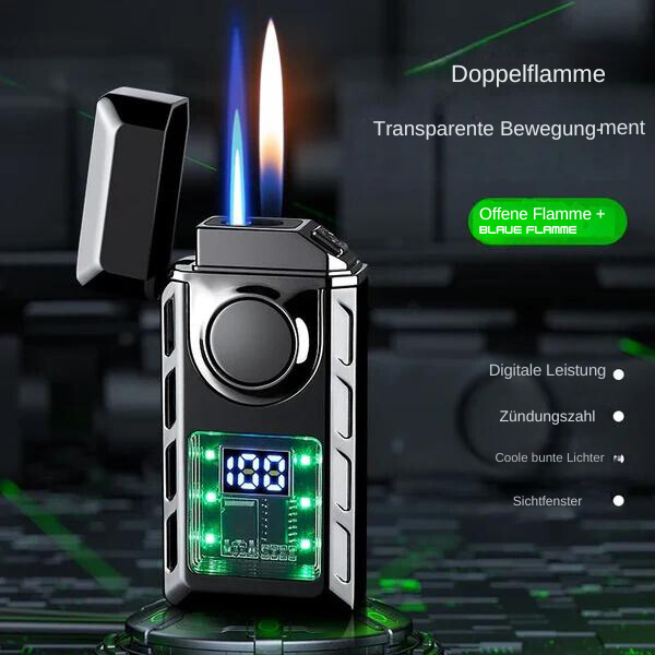 DoppelFlam | Rechargeable lighter with colored lights